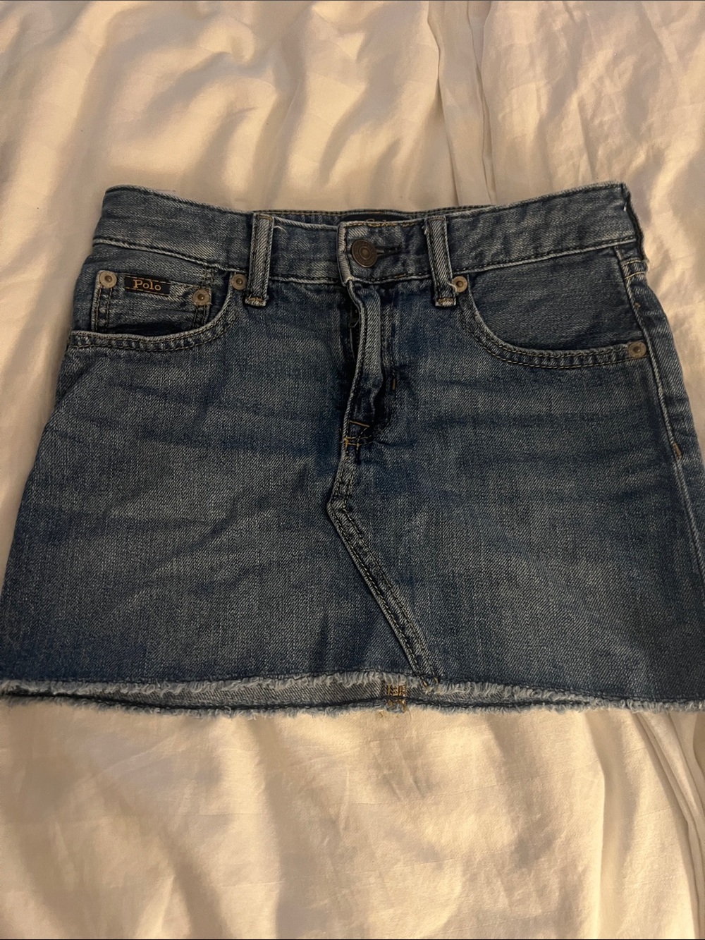 Polo by Ralph Lauren Medium Blue Denim Mini Skirt